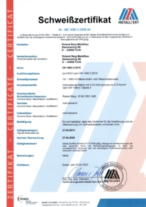 Zertifikat Schwei 2023